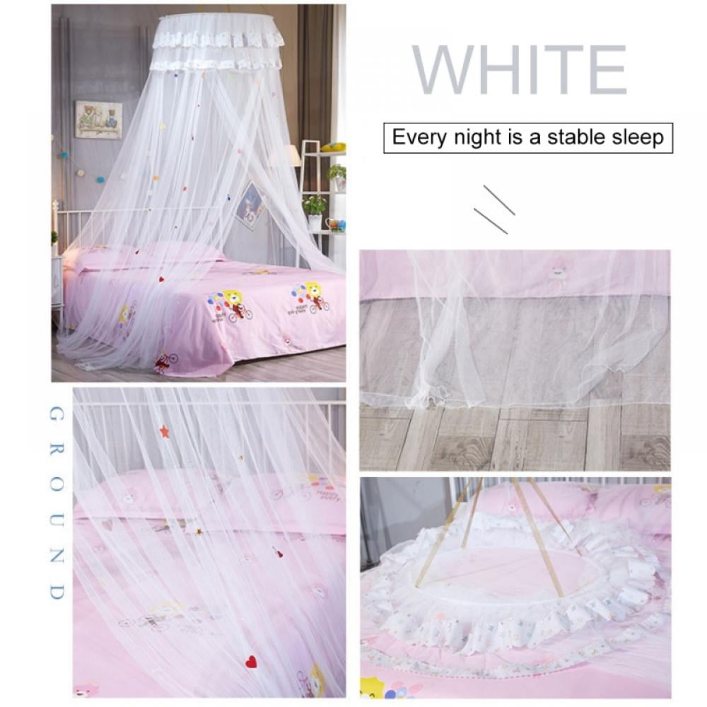 Mosquito NET, Elegant Bed Canopy Set Including Full Hanging Kit, Princess Garden Lace Bed Crown Net Bed Ideal for Indoors or Outdoors, Intended for a for Covering Beds, Cribs, Hammocks
