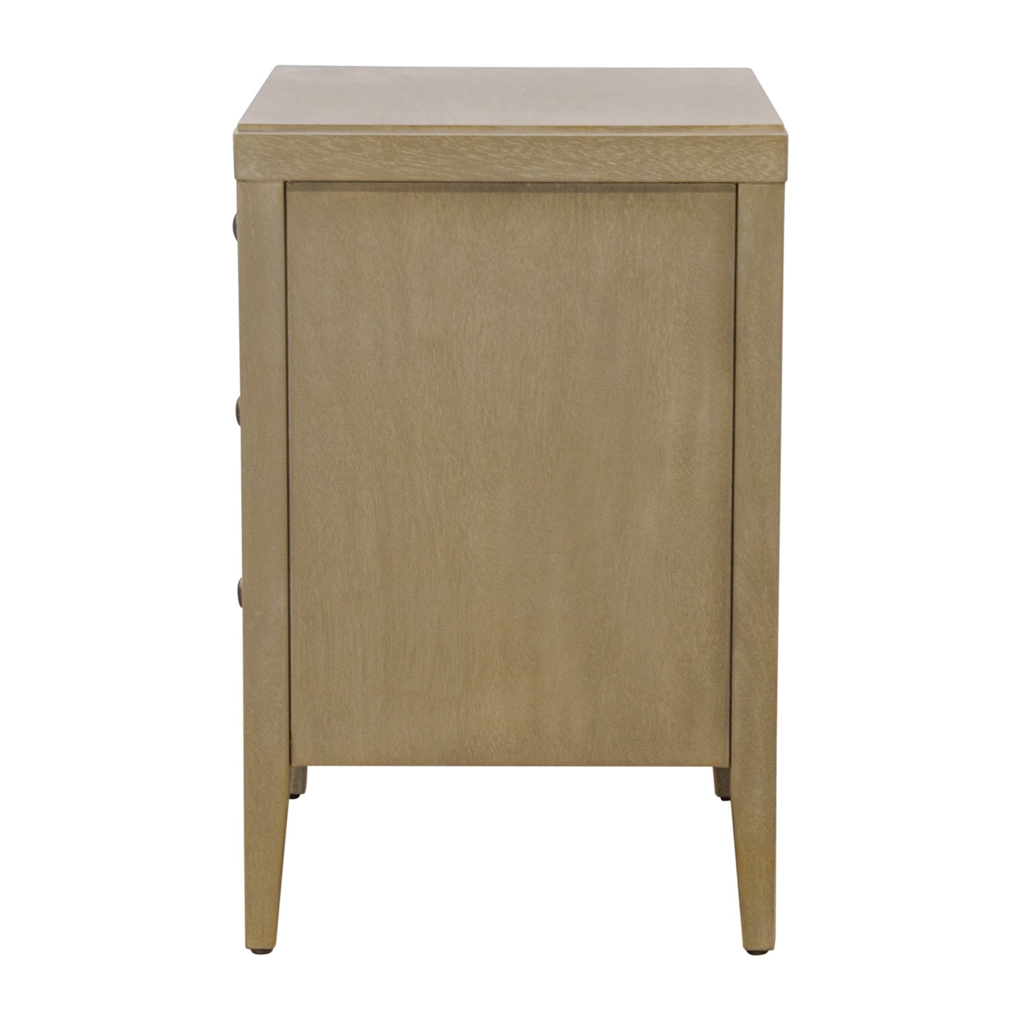 Webb 3-Drawer Wooden Nightstand by East at Main - Wheat Solid Wood Accent Table / End Table with Black Accents (19x15x23)