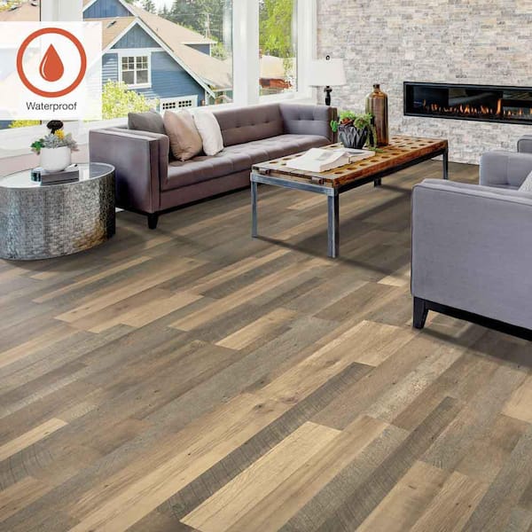 Outlast+ Natural Rebel Oak 12 mm T x 7.4 in. W Waterproof Laminate Wood Flooring (1015.8 sqft/pallet)