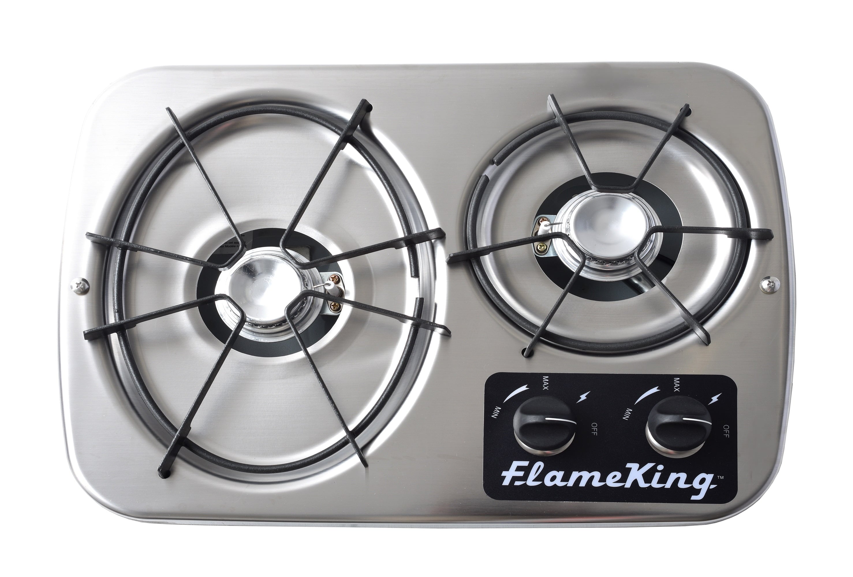 Flame King YSNHT600 2-Burner Built-in RV Cooktop Propane Stove