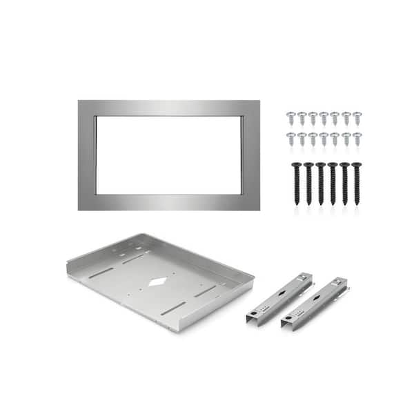30 in. Trim Kit for Built-In Microwave Oven in Stainless Steel