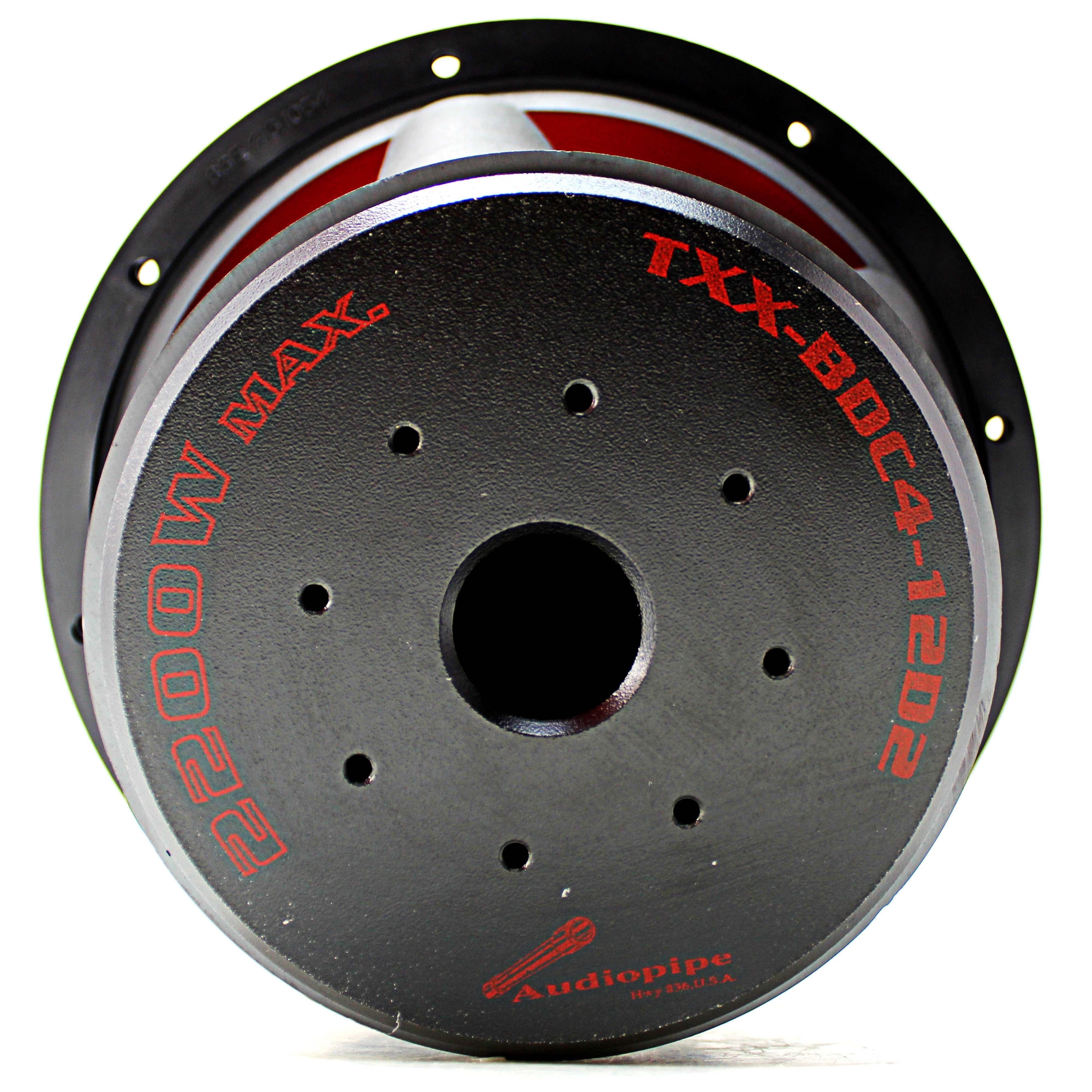 AudioPipe TXX-BDC4-12D2 12 Inch 2,200 Watt Dual 2 Ohm Subwoofer Car Audio System