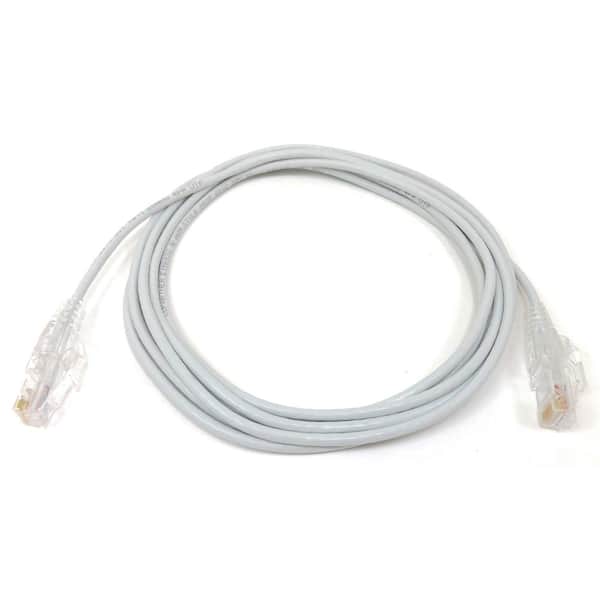 7 ft. CAT 6A 10 Gbps UTP 28 AWG Ultra Slim Ethernet Cable, White (5-Pack)