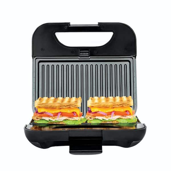 40 sq. in. Stainless Steel 4-in-1 Waffle, Grill, Griddle and Sandwich Maker