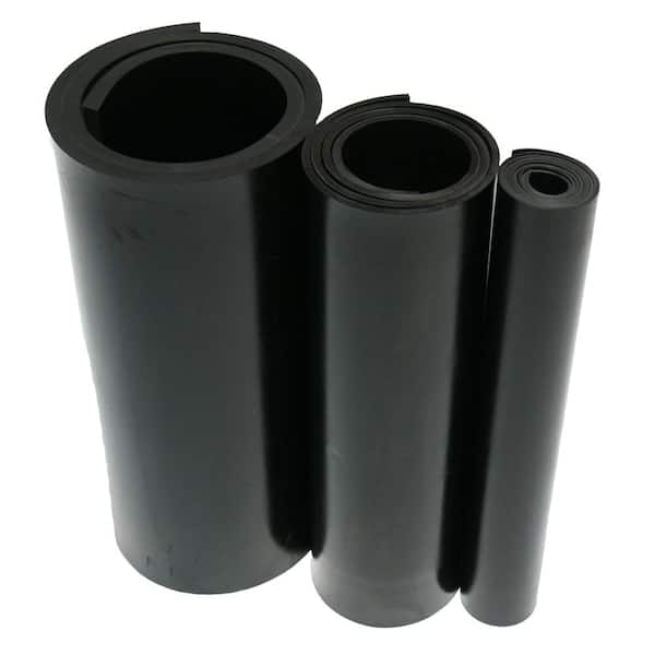 0.032 in. T x 36 in. W x 300 in. L Neoprene Sheet 80A Durometer Smooth Finish No Backing in Black