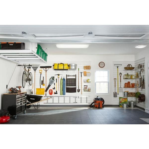 14 in. Square Low-Profile White Integrated LED Flush Mount