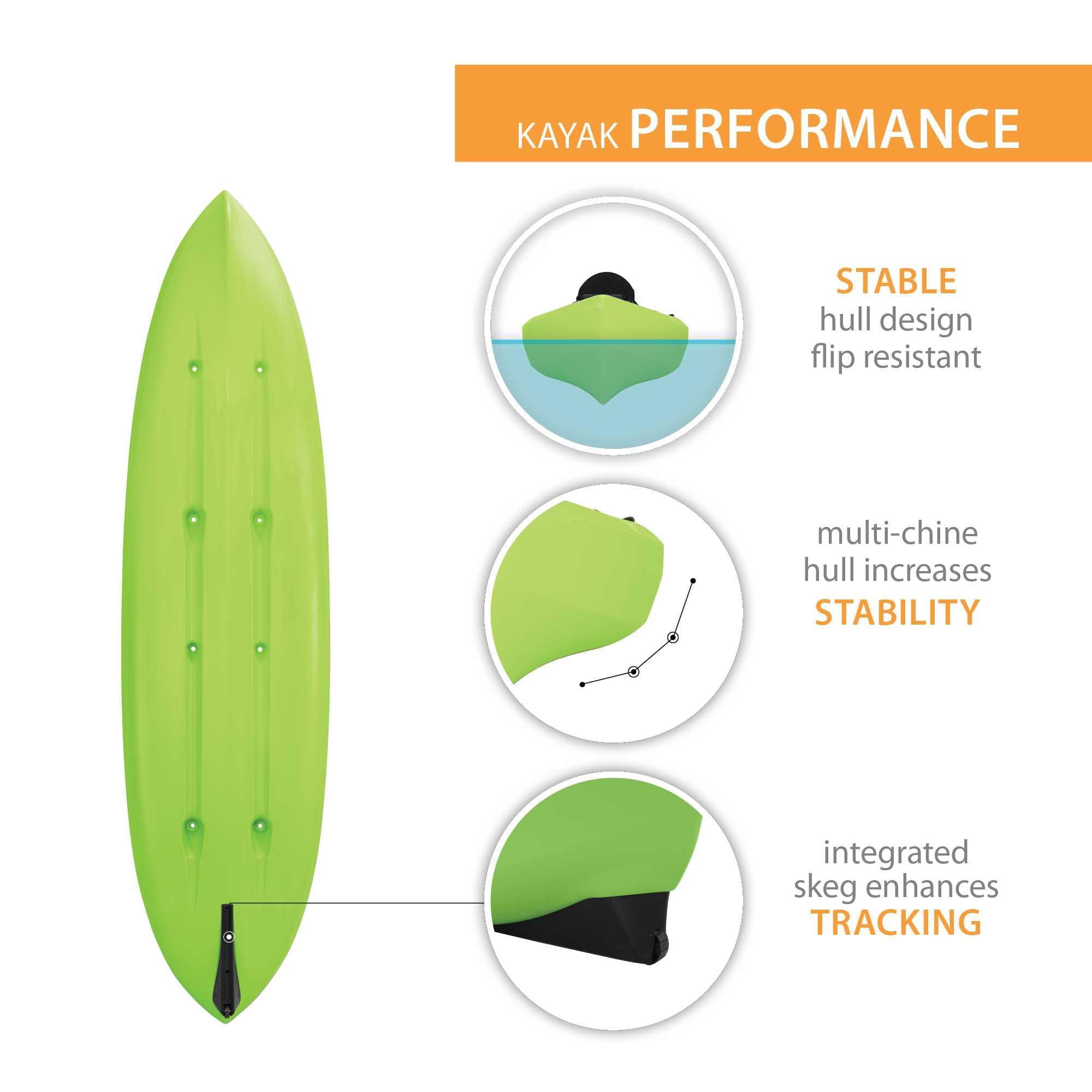 Lifetime Spitfire 12T Tandem Kayak, Lime Green - 90476