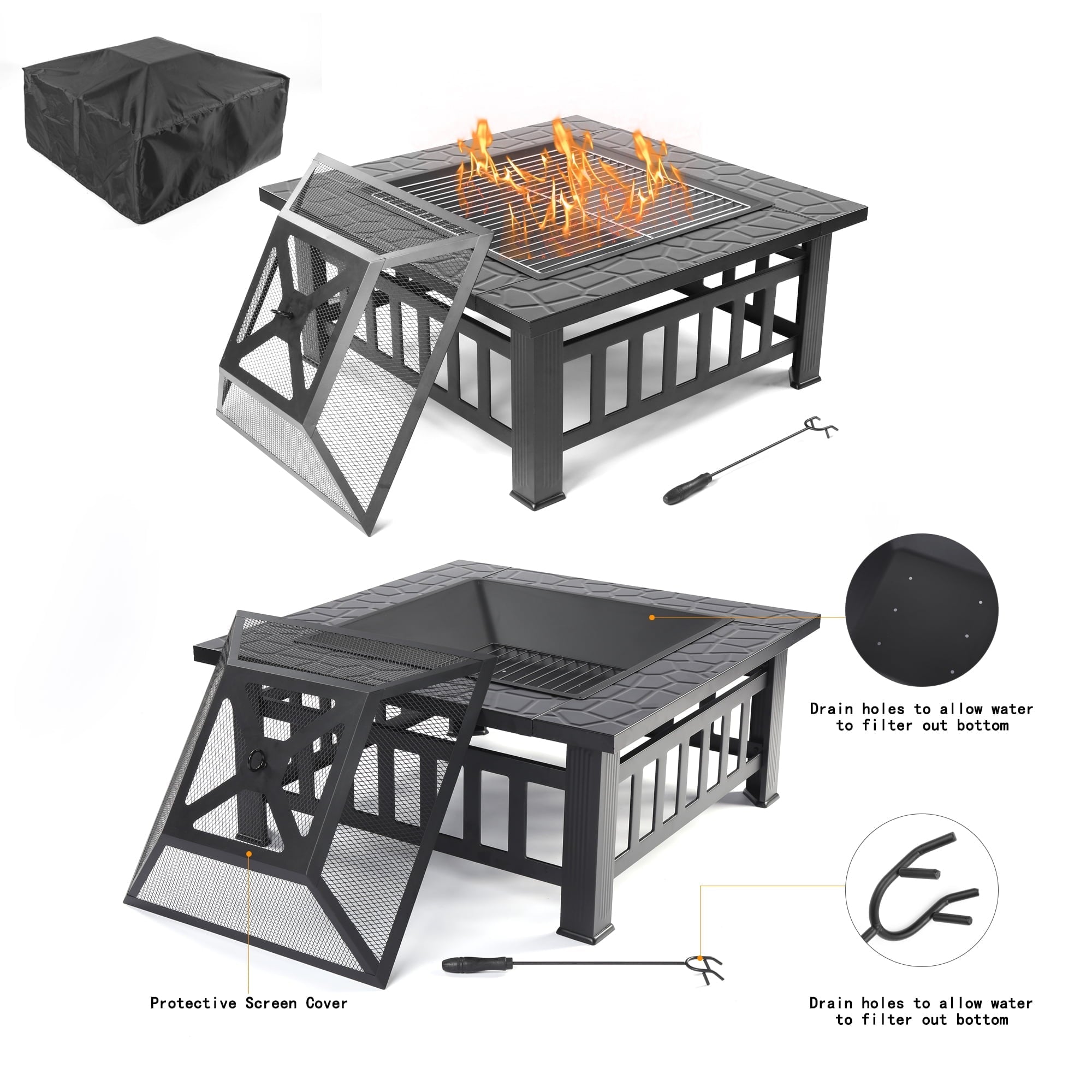 Wood Burning Fire Pits for Outside, 32