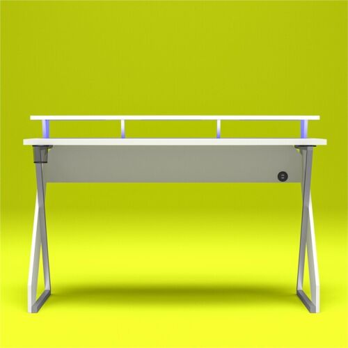 NTense Xtreme Gaming Desk with Riser in White