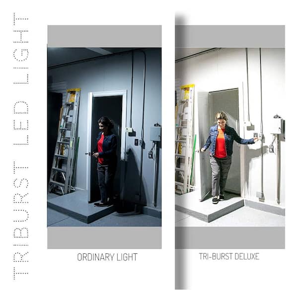 TriBurst Deluxe 10.5 in. 144 High Intensity LED 5500 Lumens Flush Mount Ceiling Light