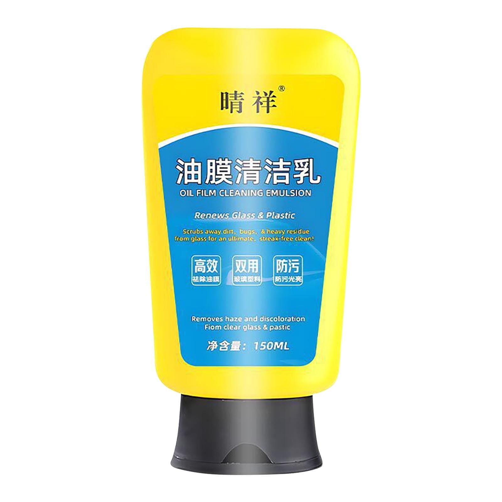 Tepsmf Popular Car Oil Film Cleaning Emulsion, Windshield Oil Film Stain Removal, Wiper Oil Film Cleaning Agent 150ml