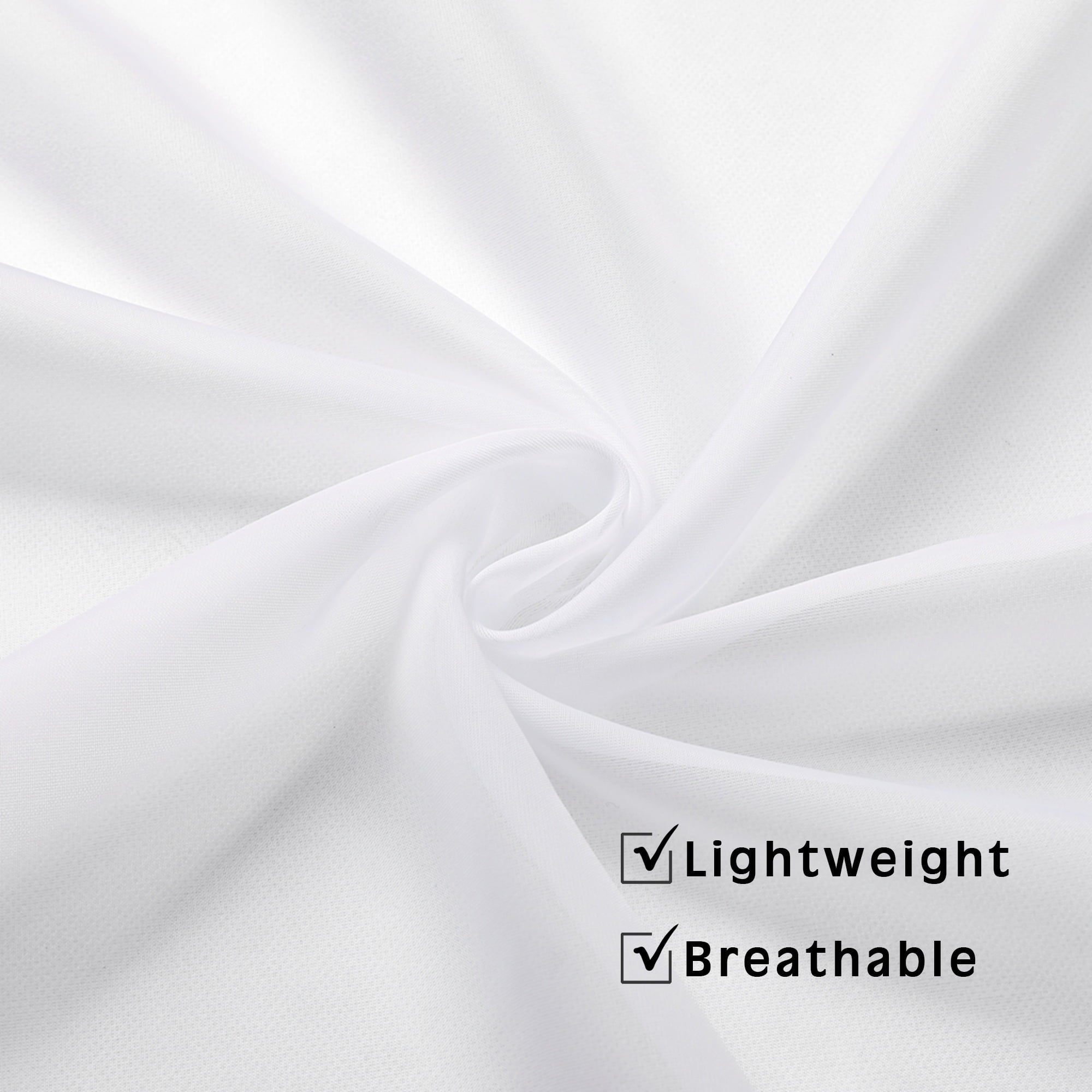 OVZME White Sheer Curtains 84 inch Length 2 Panels Set, Semi Transparent Voile Rod Pocket Sheer Window Drapes for Bedroom Living Room Dining Wedding Party Backdrop, 40W x 84L inch