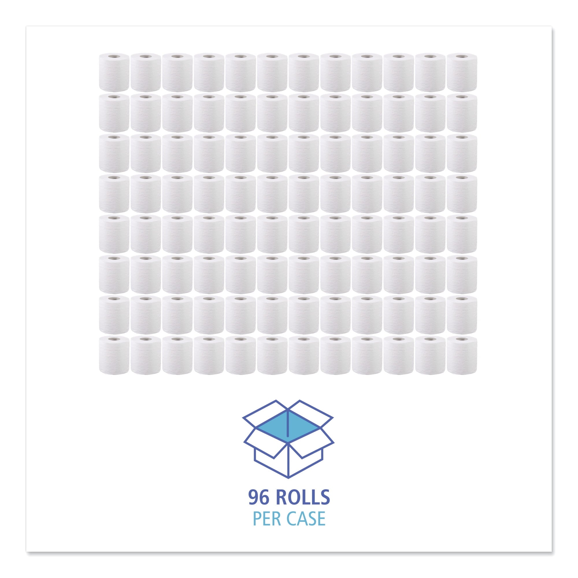 Boardwalk Two-Ply Toilet Tissue, Septic Safe, White, 4.5 x 3, 500 Sheets/Roll, 96 Rolls/Carton -BWK6180