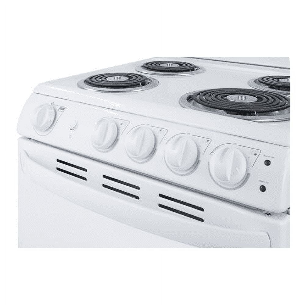 Summit RE203W 20 in. Wide Electric Range, White with Coil Elements - Replaces RE201W