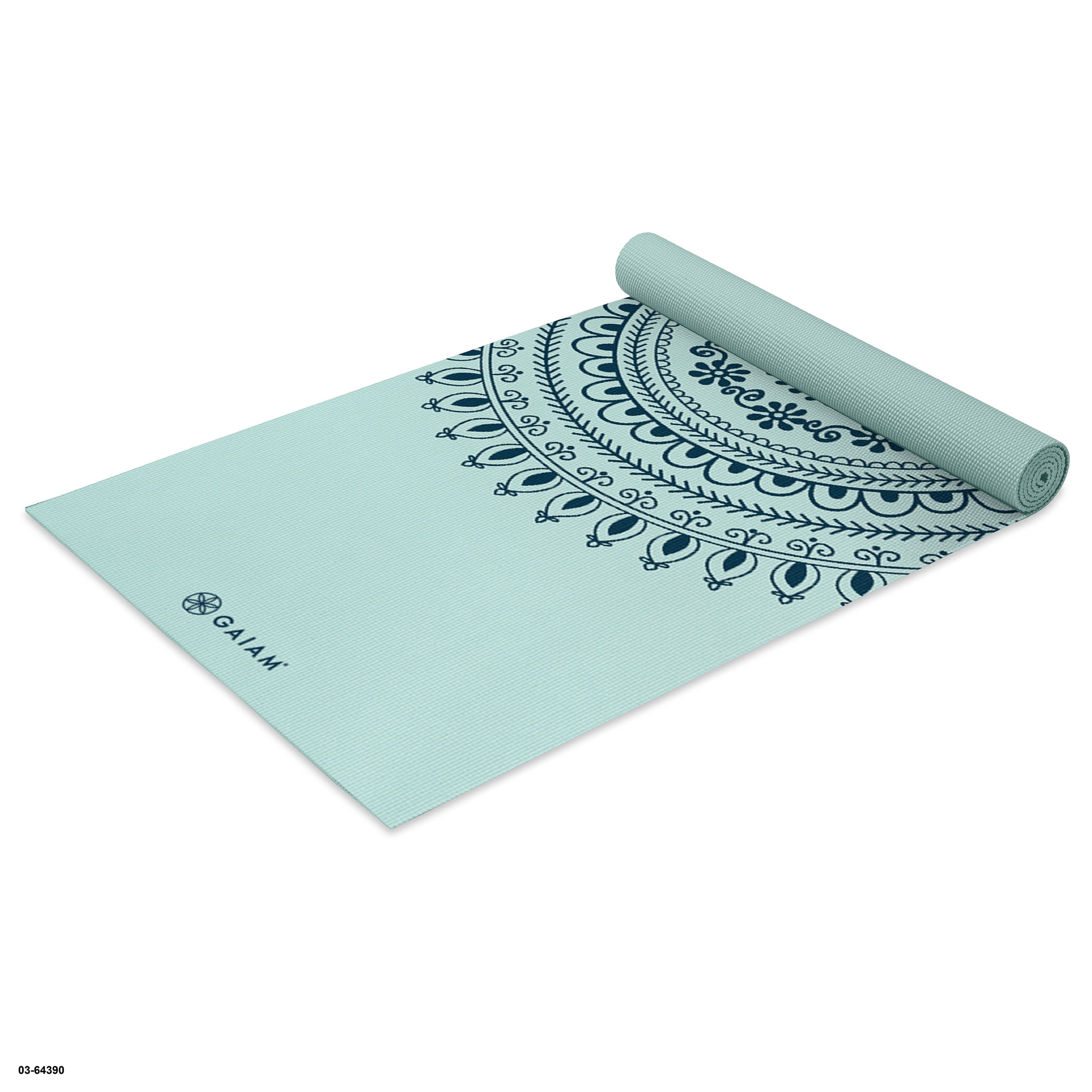Gaiam 5mm Printed Yoga Mat, Mint Marrakesh, PVC
