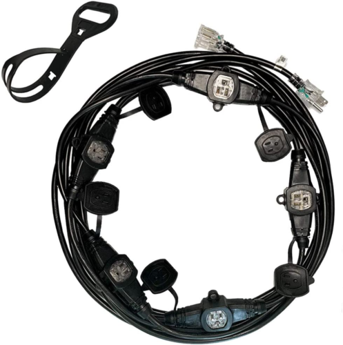 30Ft 12/3 Multi-Outlet Heavy Duty Extension Cord, 6 Outlets Evenly Spaced Every