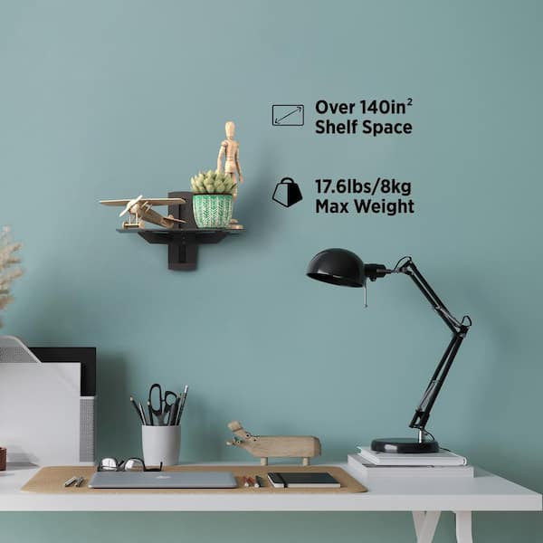 Heavy-Duty Tempered Glass AV Wall Shelf