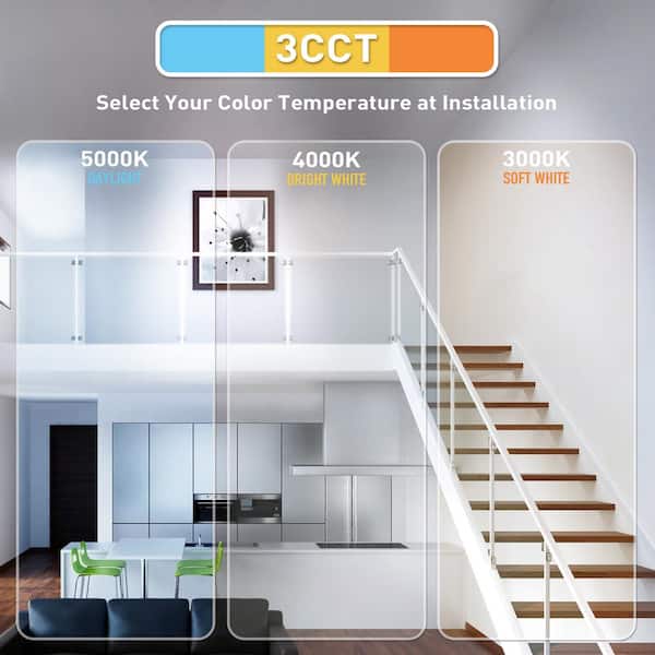 6 in. LED Slim 3 CCT Canless - White - (12-Pack)