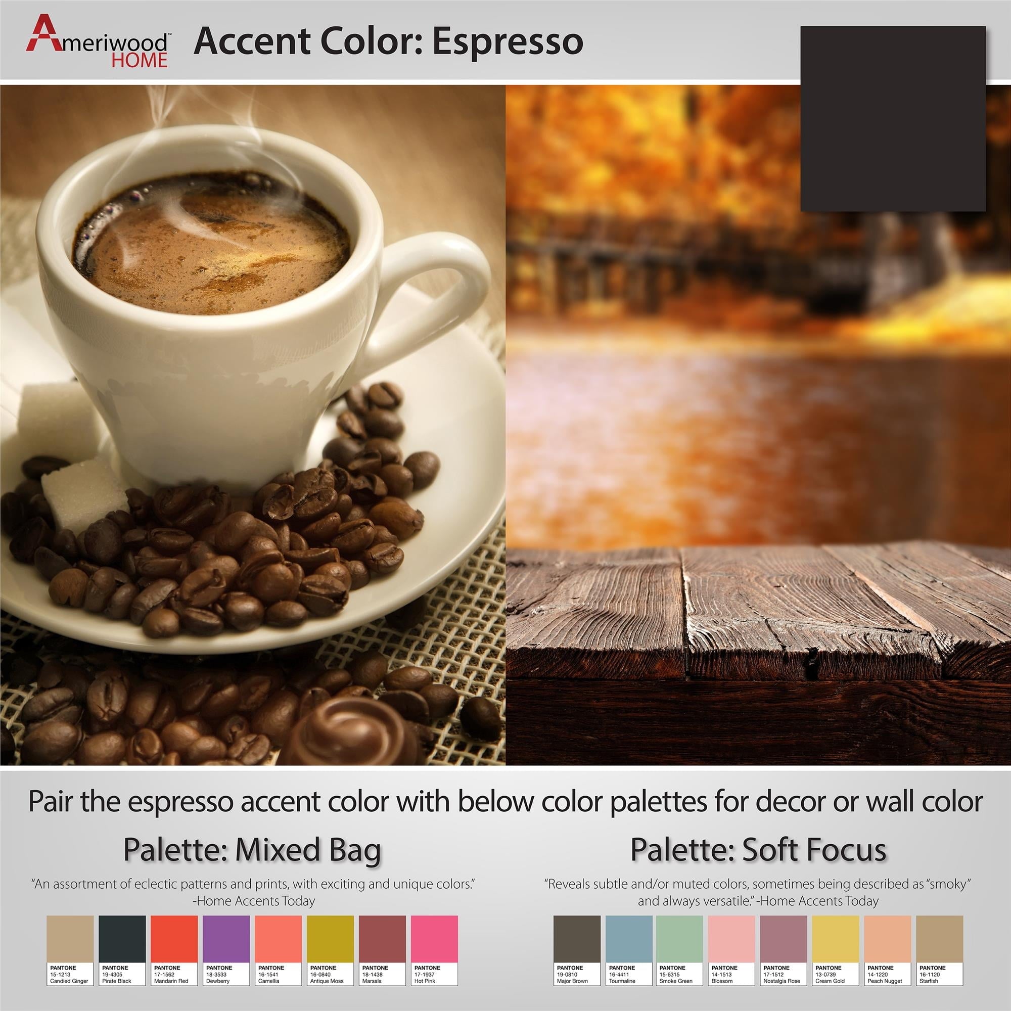 Ameriwood Home Glyndon Computer Desk with Drawer, Espresso