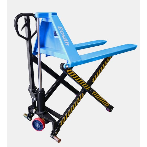 Heavy Duty (Industrial Grade) I15D Manual Scissor Lift Pallet Jack 3,300 lbs. 27 in. x 43.3 in. with Polyurethane Wheels
