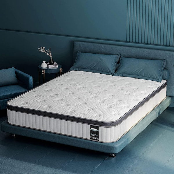12 in. Medium Comfort Hybrid Memory Foam Innerspring Pillow Top Queen Mattress