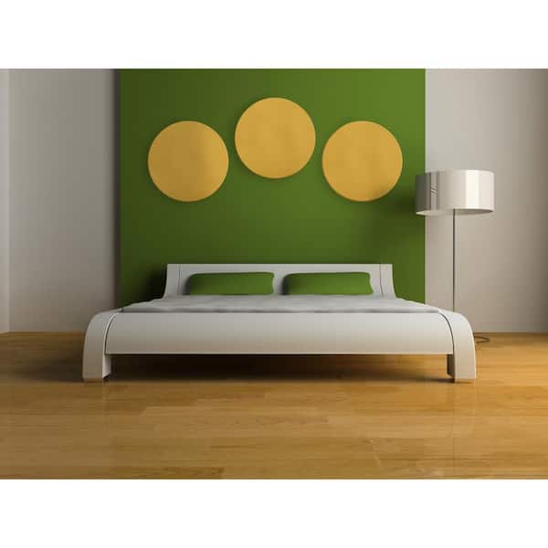 Paintable White Fabric Circle 24 in. Sound Absorbing Acoustic Panels (2-Pack)