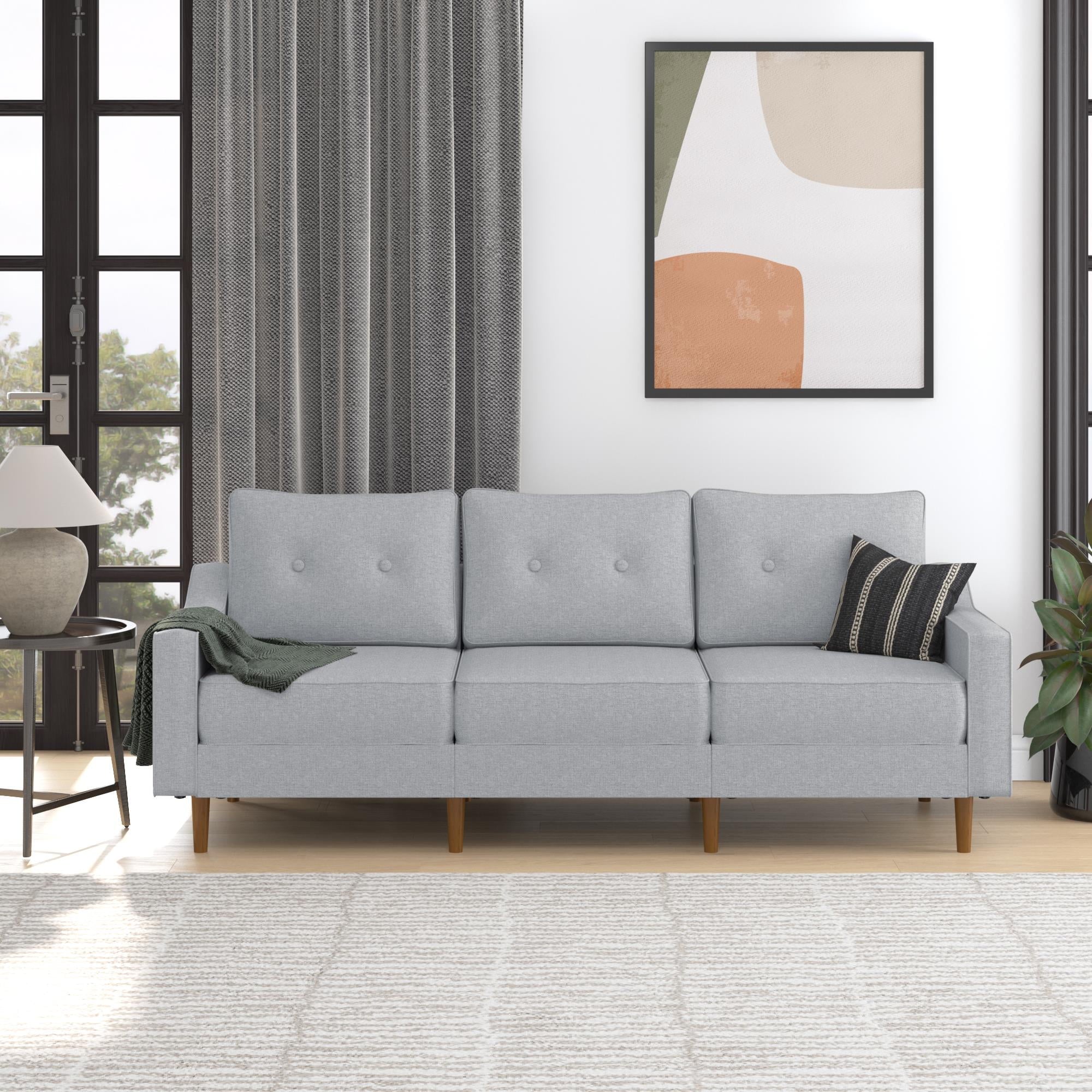 DHP Zion Modular 3-Seater Sofa, Gray Linen