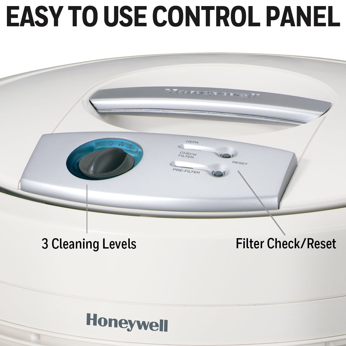 Honeywell Allergen Plus HEPA Air Purifier Allergen Reducer 390 sq ft Wildfire/Smoke, Pollen, Pet Dander, White, 50250-S