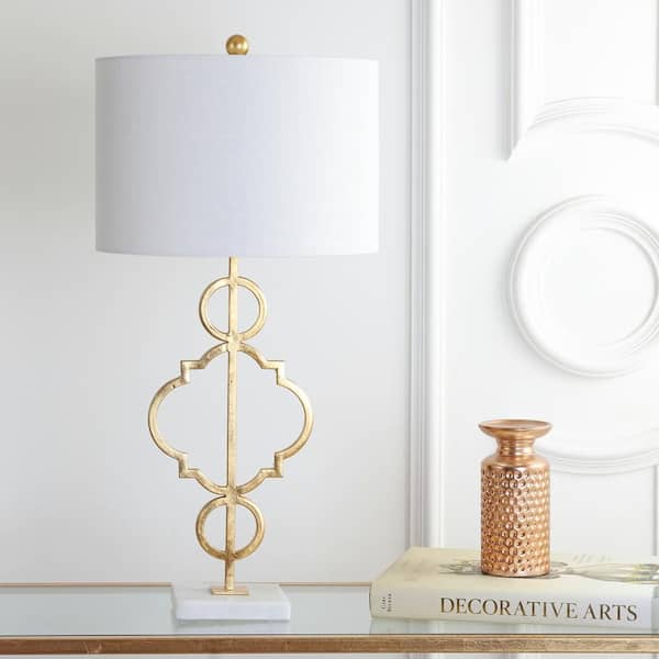 July 31 in. H Gold Leaf Metal Table Lamp