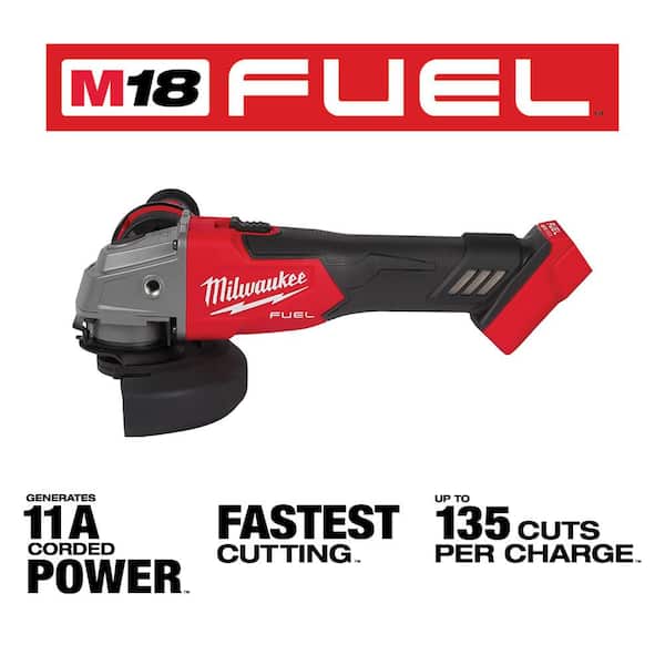 M18 FUEL 18V Lithium-Ion Brushless Cordless 4-1/2 in./5 in. Grinder with Slide Switch (Tool-Only)