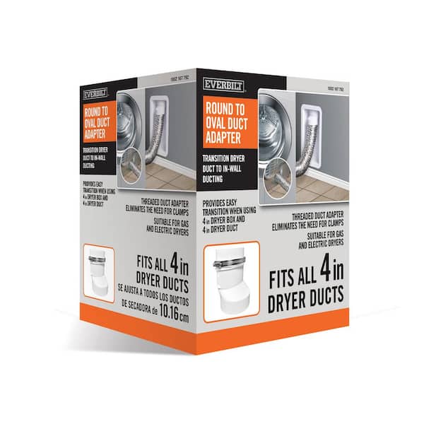 4 in. Round to Oval Dryer Duct Adapter