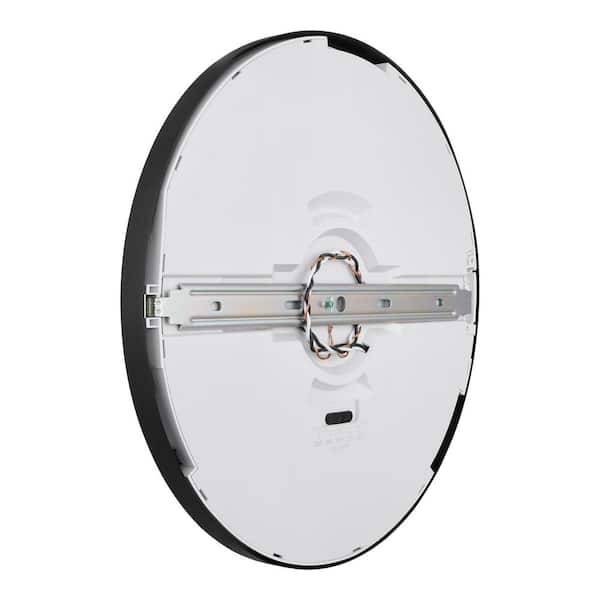 13 in. New Ultra-Low Profile Edgelit 5CCT Selectable LED Flush Mount Matte Black (2-Pack)