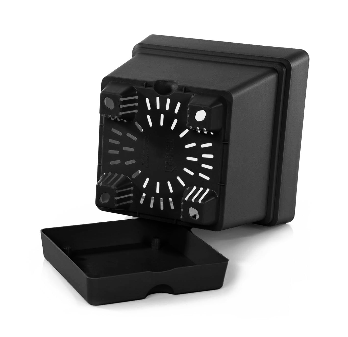 Mintra Home Garden Pots - Grey Square Pot - 6.5inW x 6.5inH