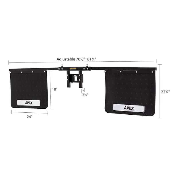 Adjustable Hitch-Mounted Mud Flap