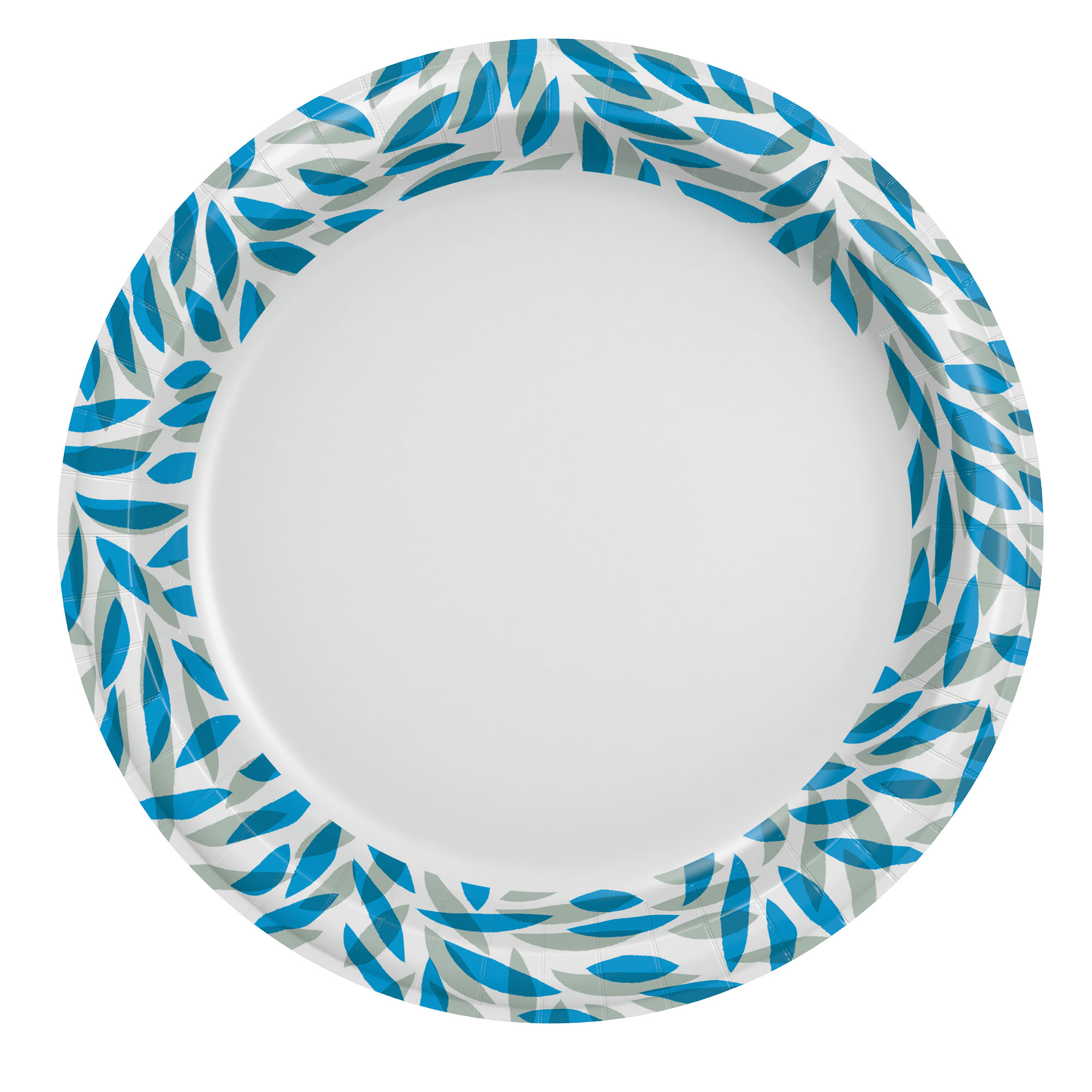 Great Value Ultra Disposable Paper Dinner Plates, White, 10 inch, 50 Plates, Patterned