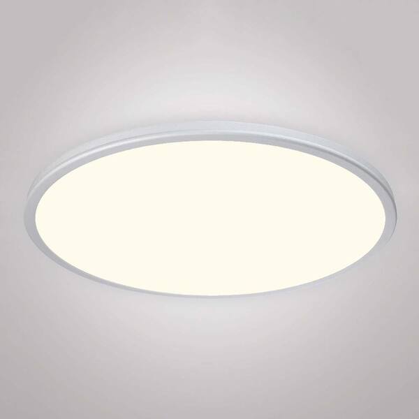 Geos 22 in. 1-Light 3000K Titanium LED Flush Mount