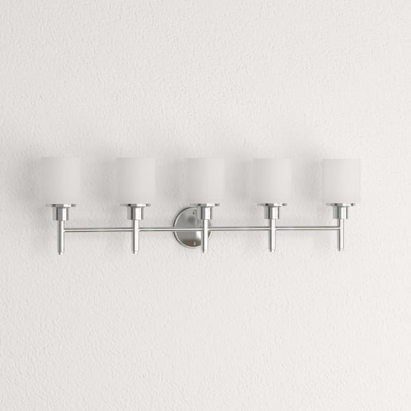 Aubrey 5-Light Satin Nickel Vanity Light