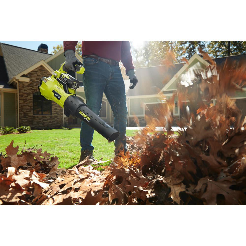 RYOBI RY40407BTLVNM 125 MPH 550 CFM 40-Volt Lithium-Ion Brushless Cordless Variable-Speed Jet Fan Leaf Blower (Tool-Only)