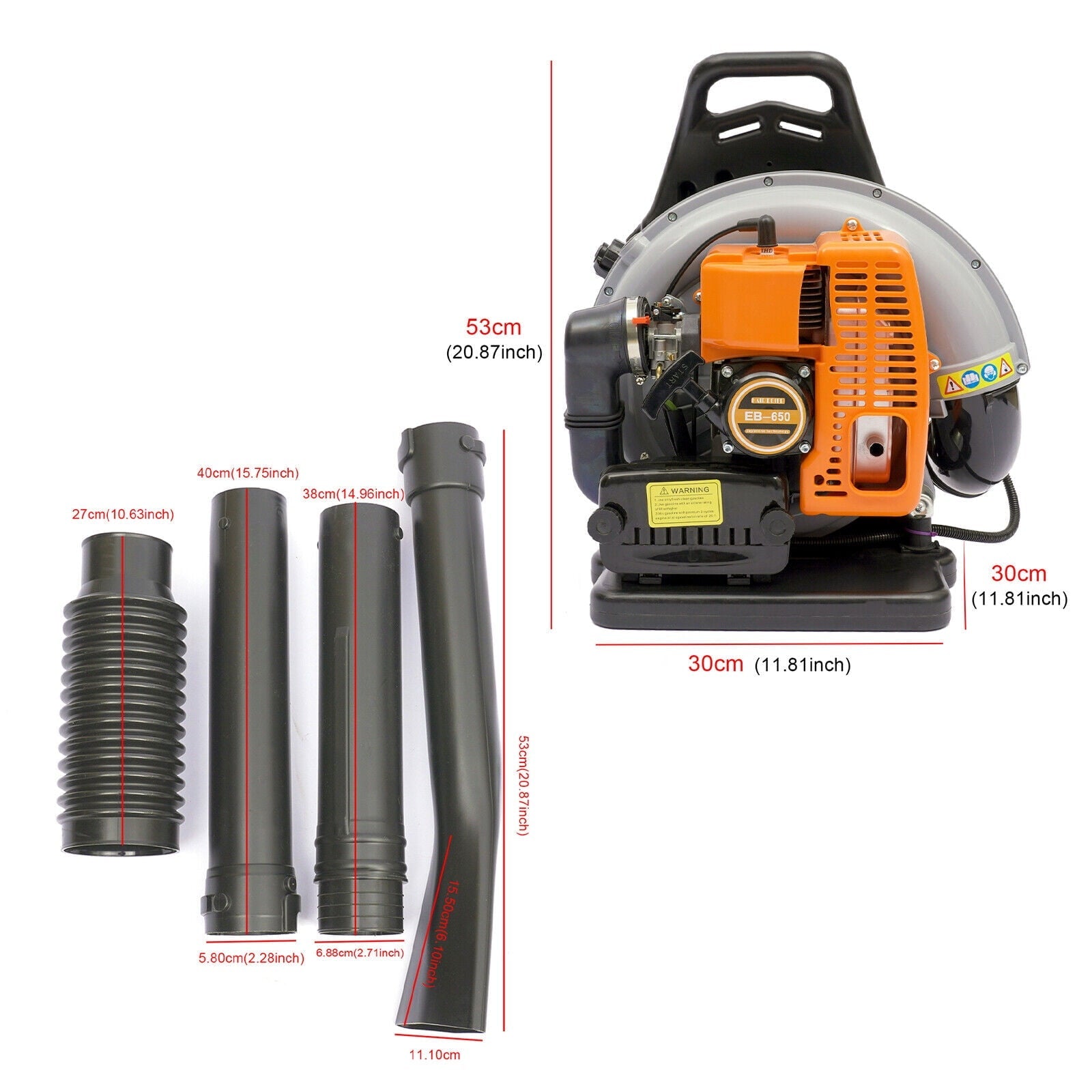 Miumaeov 63CC 2-Stroke Backpack Leaf Blower Gas Powered Backpack Grass Lawn Blower Leaf Blowers for Yard Road Cleaning Garden Lawn Care Tools