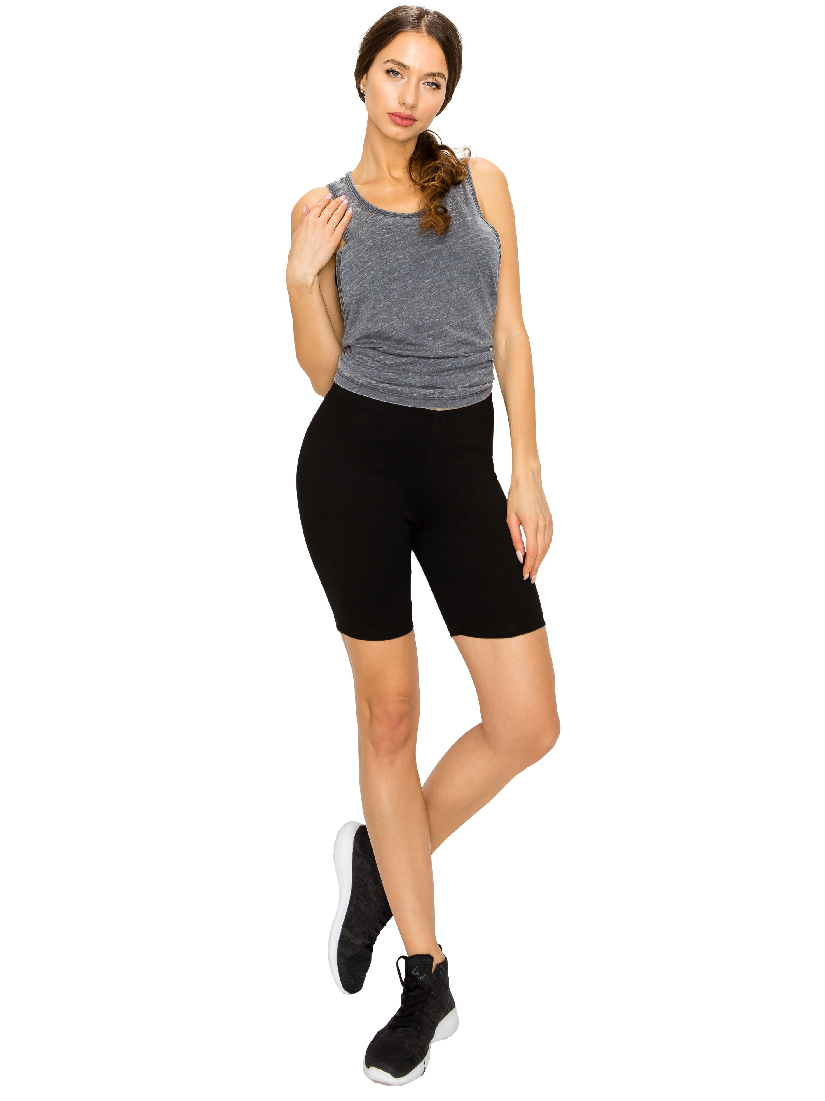 EttelLut Cotton Spandex Basic Bike Shorts - 7