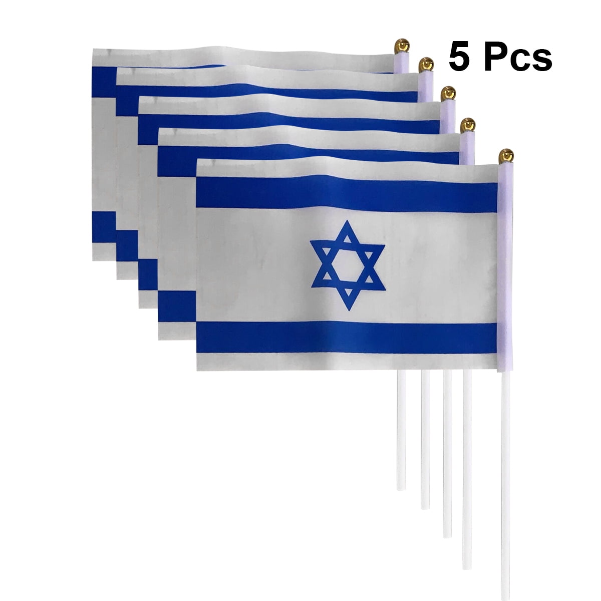 5 Pcs Hand Waving Flag Israel National Hand Flags