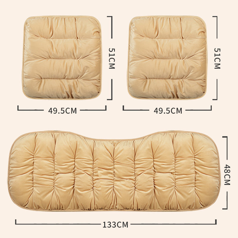 New Warm Cotton Flocking Car Seat Cushion Thickened Plush Free Bundle Single Piece Car Cushion Rear Row Seat Cushion