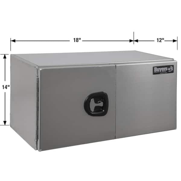 24 in. x 24 in. x 60 in. Smooth Aluminum Underbody Truck Tool Box with Barn Door
