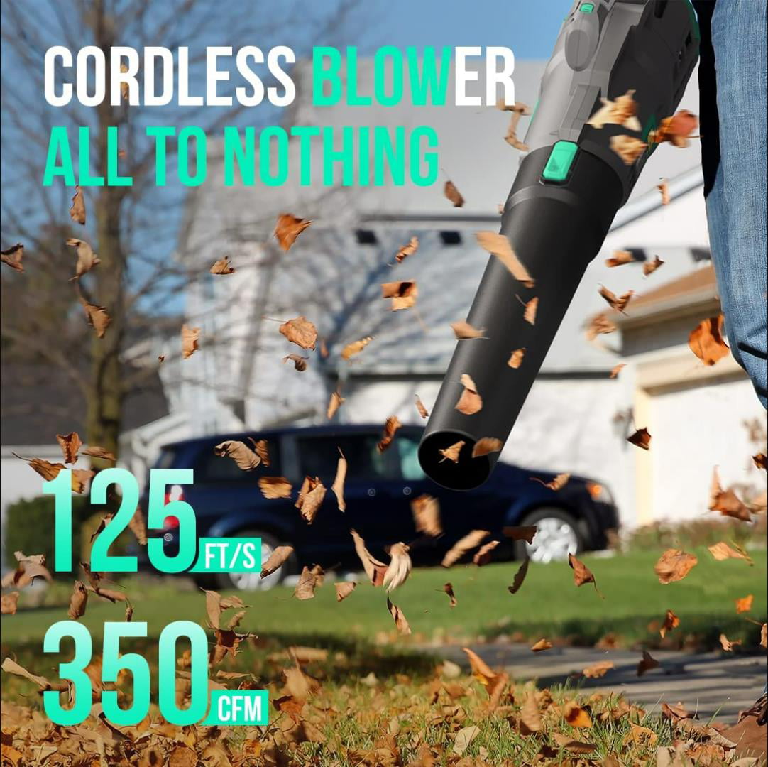 Litheli 40V Cordless Leaf Blower with Variable Speed Control Max 85MPH 350CFM Axial Blower with 2.0Ah Battery & Charger