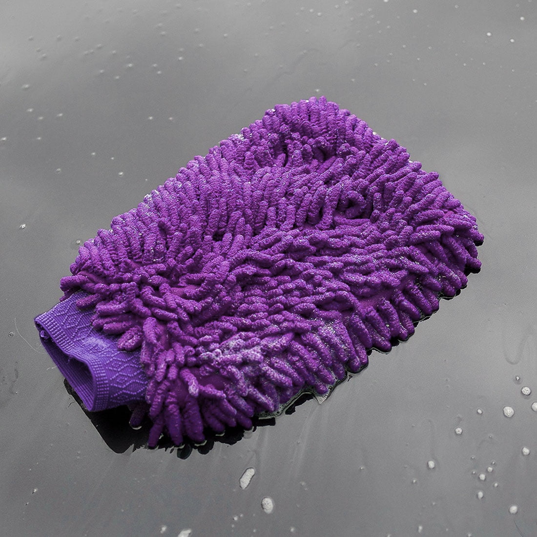 Buy 1 Get 1 Free l Car Cleaning Tool Purple Soft Mitt Microfiber Chenille Auto Wash Washing Cleaning Glove 2 Pcs Total