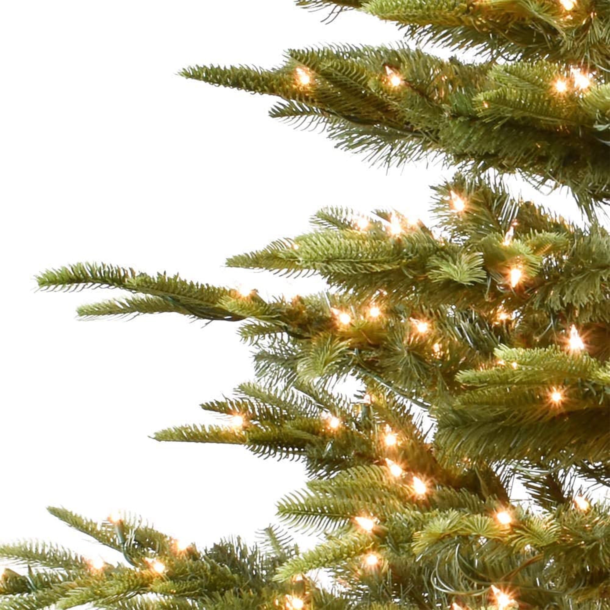 Puleo International 7.5' Pre-lit Aspen Green Fir Tree