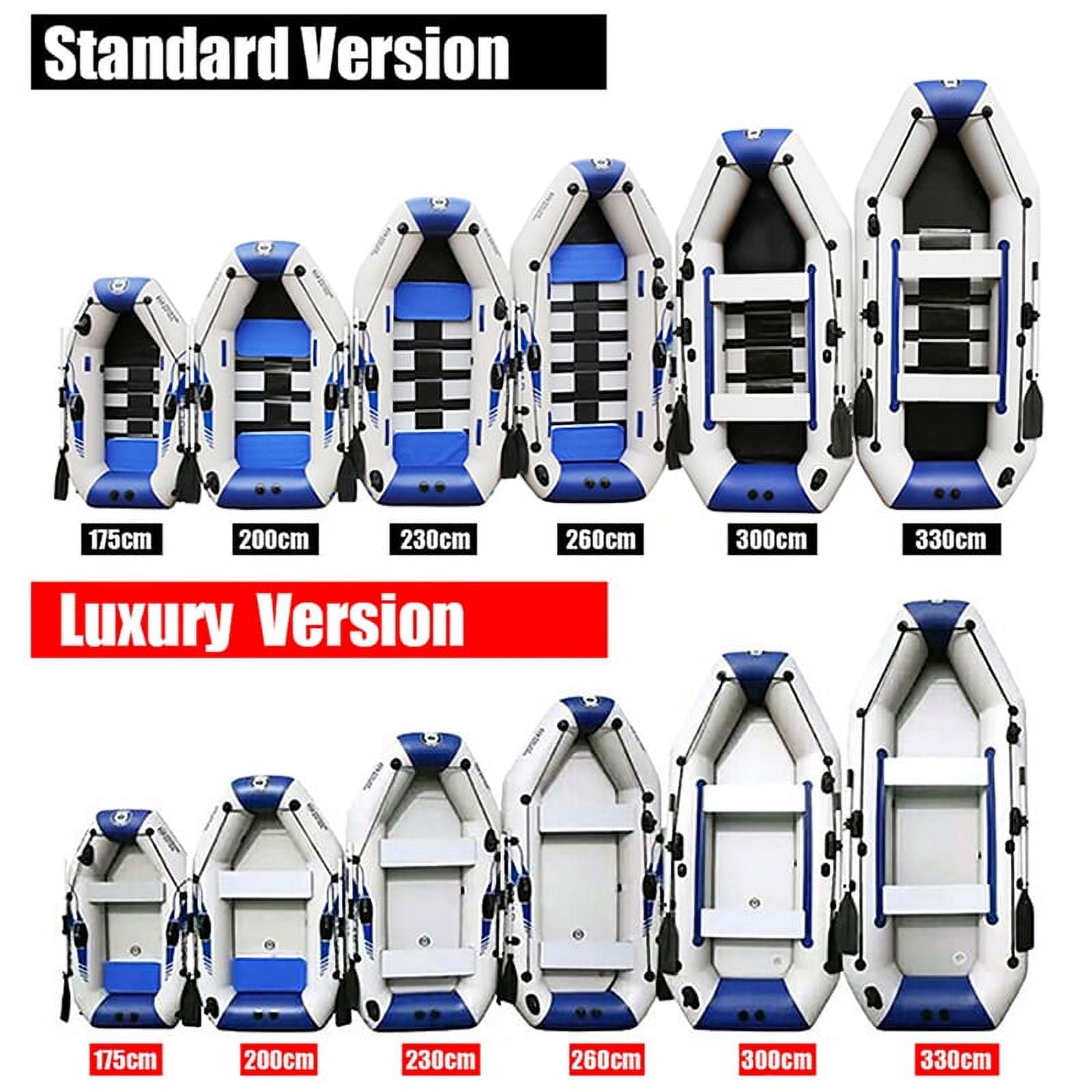 3 Person 230cm PVC Inflatable Rowing Boat Fishing Kayak Canoe Drifting Raft Dinghy Hovercraft Sailboat Surfing Sailing Ship B