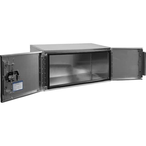 18 in. x 18 in. x 48 in. Smooth Aluminum Underbody Truck Tool Box with Barn Door