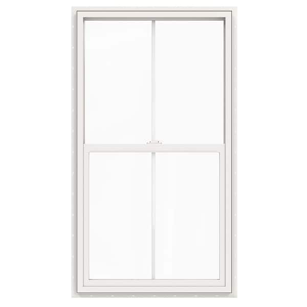 28 in. x 54 in. V2500 Single Hung Vinyl Window With Black Exterior