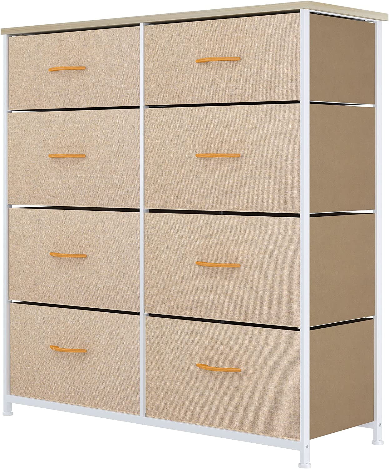 YITAHOME 8 Drawer Fabric Dresser for Closets, Bedrooms, Dorm Rooms, Bathrooms, Cool Gray